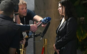 Yael Arad answers questions to