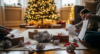 Durante la Navidad, el papel