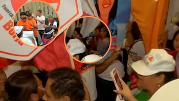 Seguidores de Fuerza Popular y Juntos por el Perú protagonizan incidentes en exteriores del debate presidencial en Lima
