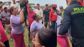 Mujer dio tremenda cachetada a policía durante procedimiento en las corralejas de Las Llanadas, Sucre: “Tiene que respetar la autoridad”