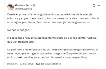 El presidente Gustavo Petro aseguró