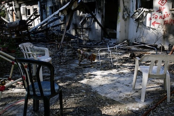Fotografía de archivo de una de las casas destruidas en el kibbutz de Nir Oz (EFE/ Patricia Martínez Sastre)