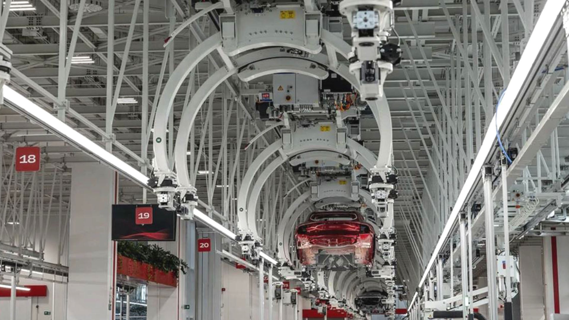 La nueva línea de montaje de Ferrari. Foto Ferrari