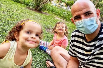 Catalina, Emiliano y Ricardo Morán.