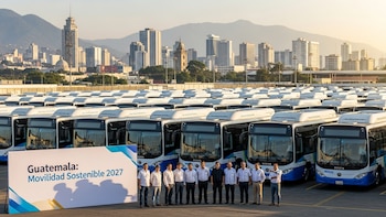 El Gobierno de Guatemala anuncia la compra de 300 buses eléctricos en 2027 para reorganizar la movilidad del área metropolitana