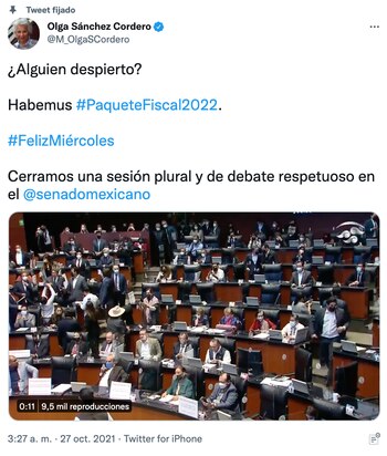 Olga Sánchez Cordero anunció que