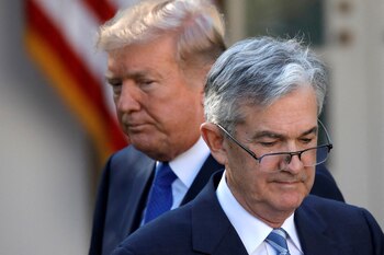 Donald Trump junto al presidente