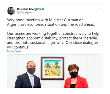 El tuit de Georgieva, única