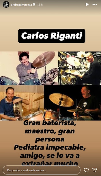 Andrea Álvarez despidió a Carlos Riganti