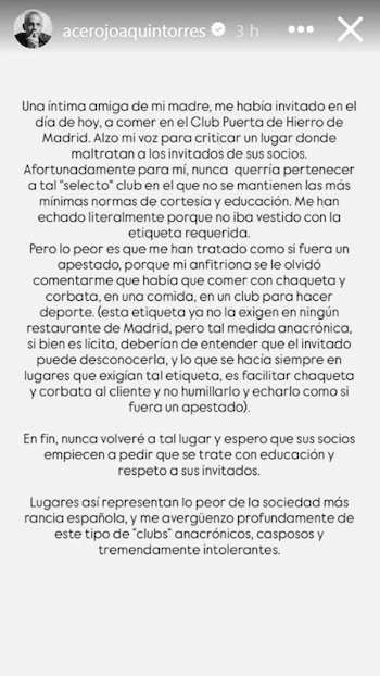 Joaquín Torres denuncia que el