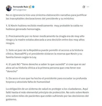 Con este mensaje, el exminiastro
