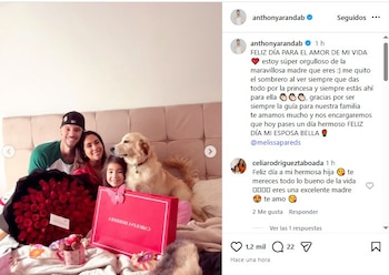 Melissa Paredes recibió sorpresas por el día de la madre