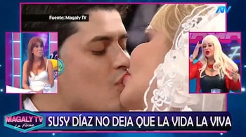 Susy Díaz cuenta cómo nació su romance con Andy V y por qué terminó regresando con el ‘Mero Loco’. Captura: Magaly TV: La Firme.