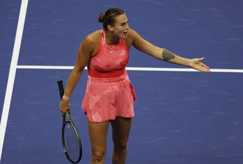 Sabalenka durante la final del