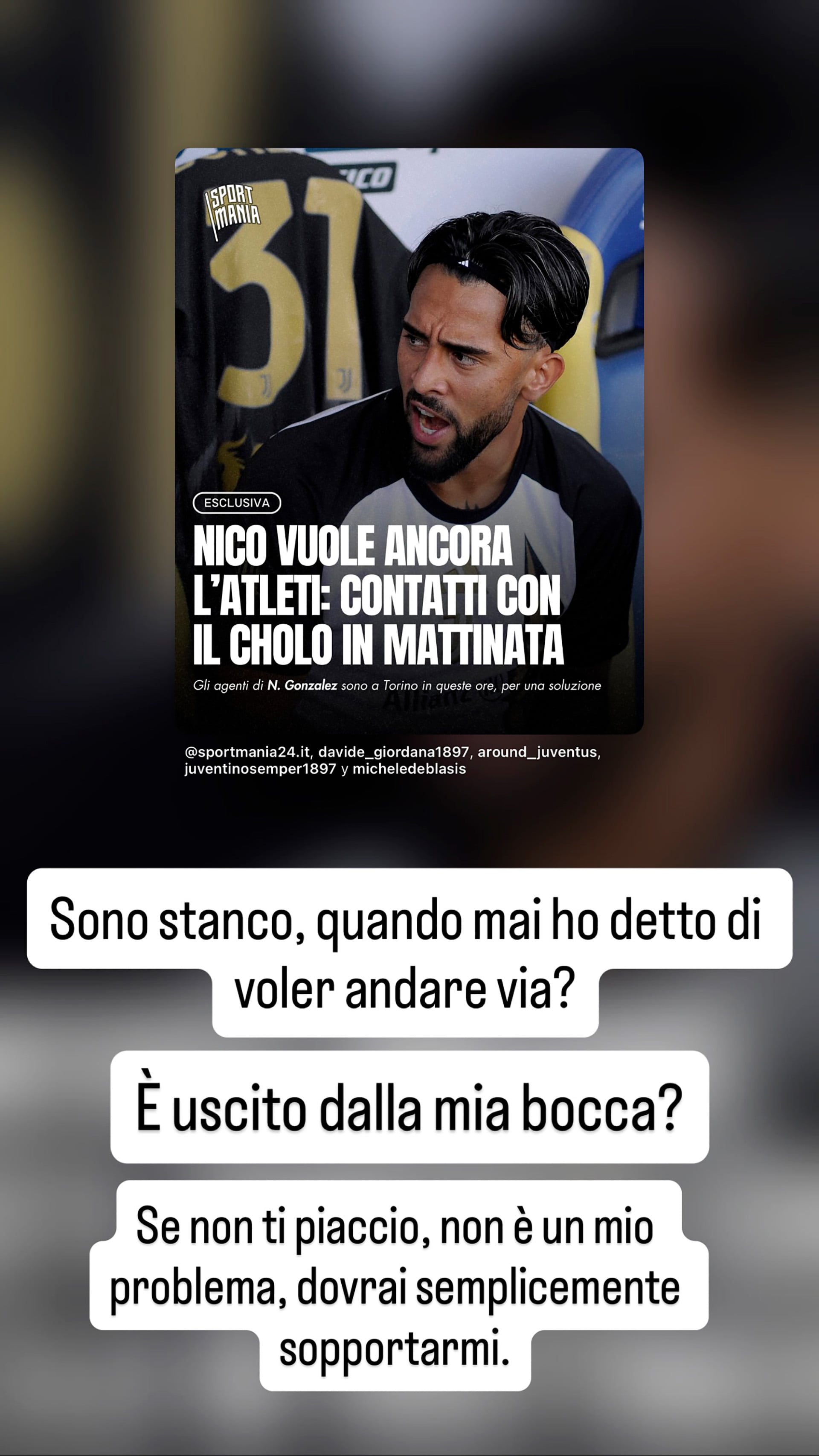 La publicación de Nico González en Instagram