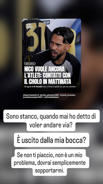 La publicación de Nico González en Instagram
