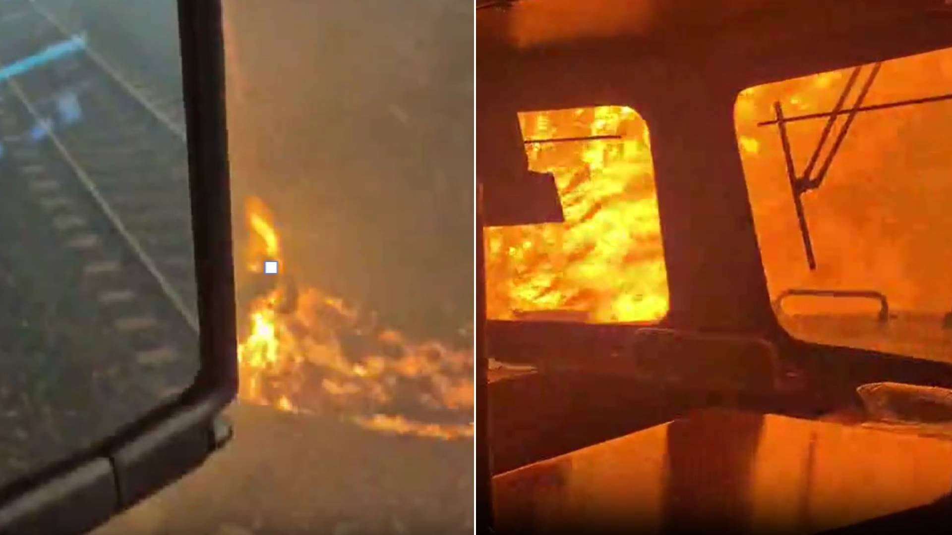 Tren atrapado por un incendio en Ontario y el humo llegó hasta Nueva York