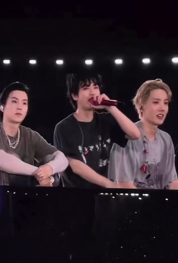 BTS en Lima: Jin habla en español y causa furor con inesperada frase durante su concierto en San Marcos. Captura: x.