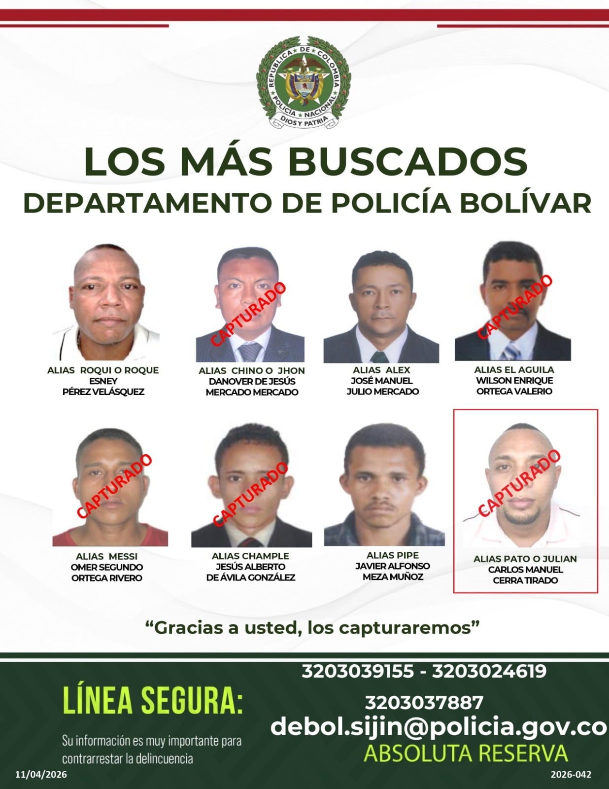 Alias Julián figuraba en el cartel de los más buscados de Bolívar y Sucre y tenía una orden de captura por concierto para delinquir agravado - crédito Armada de Colombia