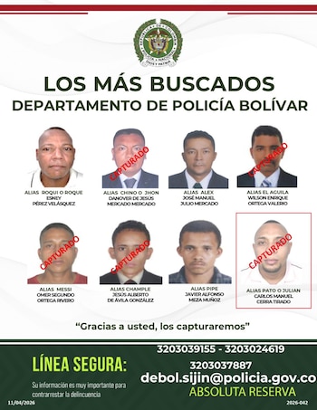Alias Julián figuraba en el cartel de los más buscados de Bolívar y Sucre y tenía una orden de captura por concierto para delinquir agravado - crédito Armada de Colombia