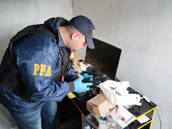 Uno de los allanamientos realizados