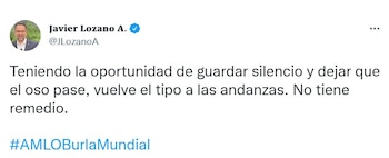 Lozano criticó al jefe del