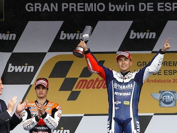 Los pilotos Dani Pedrosa y