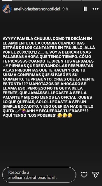 Anelhí Arias utilizó Instagram para