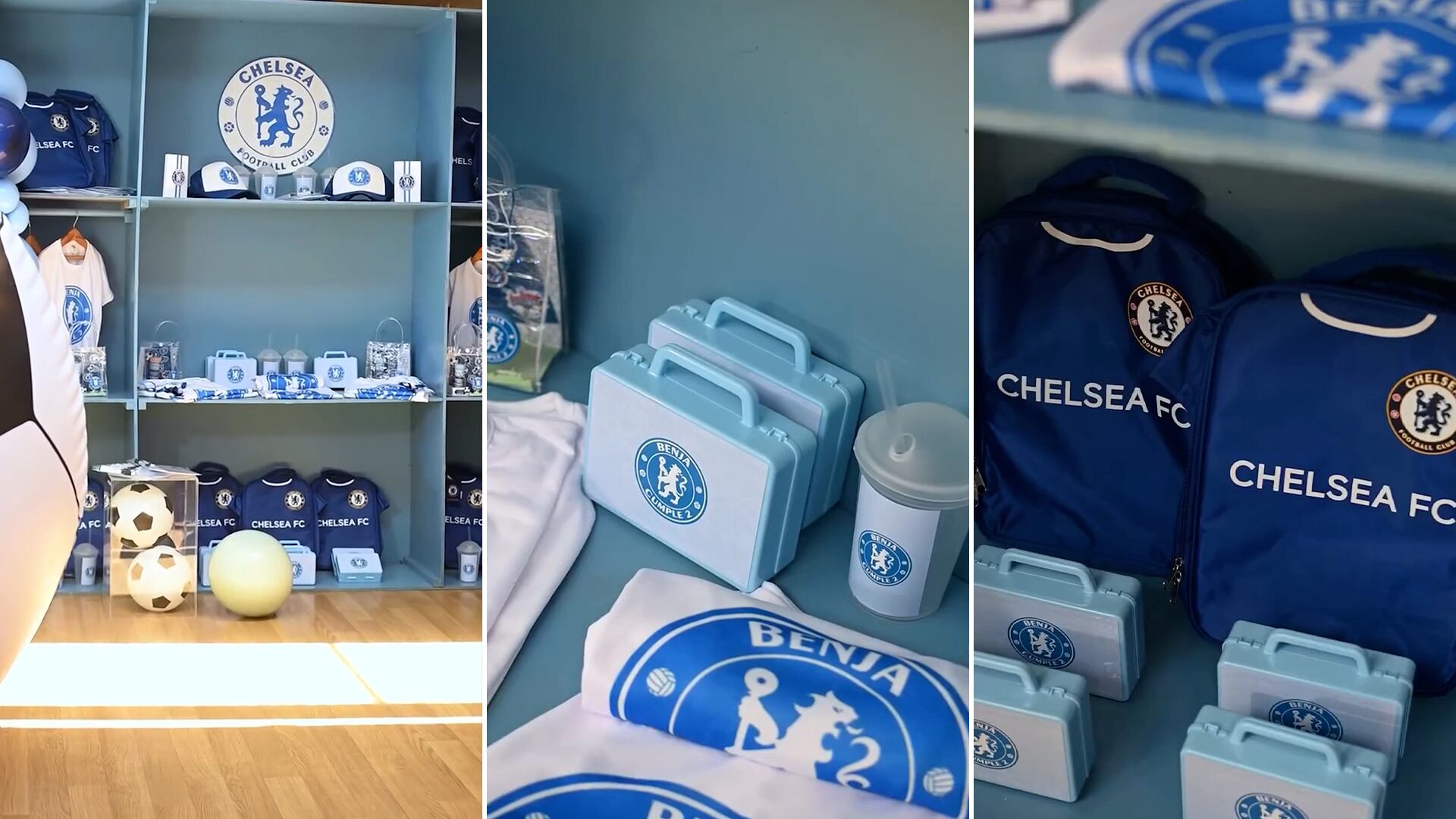 El sector de souvenirs ofreció camisetas, gorras y objetos con el escudo del Chelsea FC como recuerdo para los invitados