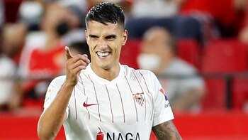Lamela llegó a Sevilla luego