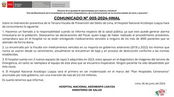 minsa comunicado
