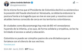 El alcalde de Bucaramanga pidió
