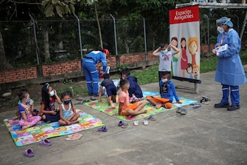 Foto dse archivo ilustrativa de refugiados venezolanos dentro de una escuela en Arauquita, Colombia
Mar 28, 2021. REUTERS/Luisa Gonzalez