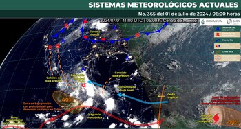Estos sistemas meteorológicos influirán hoy