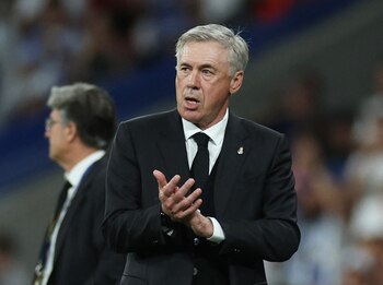 Carlo Ancelotti durante el partido