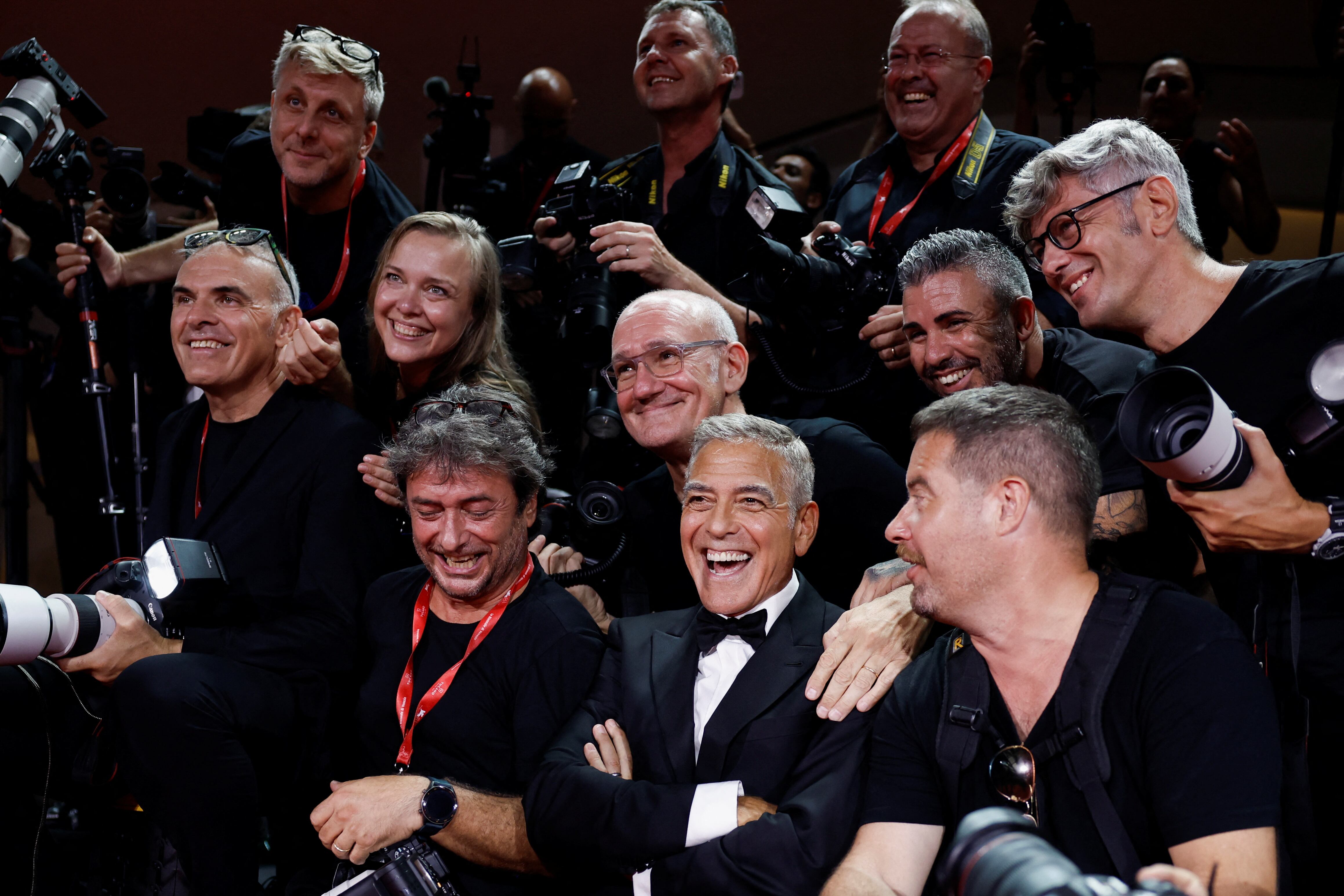 George Clooney en el Festival de Venecia en 2024 (REUTERS/Louisa Gouliamaki)