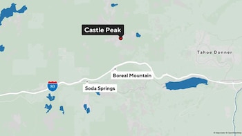 Mapa que muestra Castle Peak,