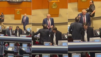 Así fue como Adán Augusto López le dio la bienvenida a Enrique Inzunza tras su regreso al Senado