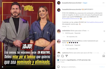 En la semana 15 de 'La casa de los famosos Colombia 2025' las votaciones serán en negativo