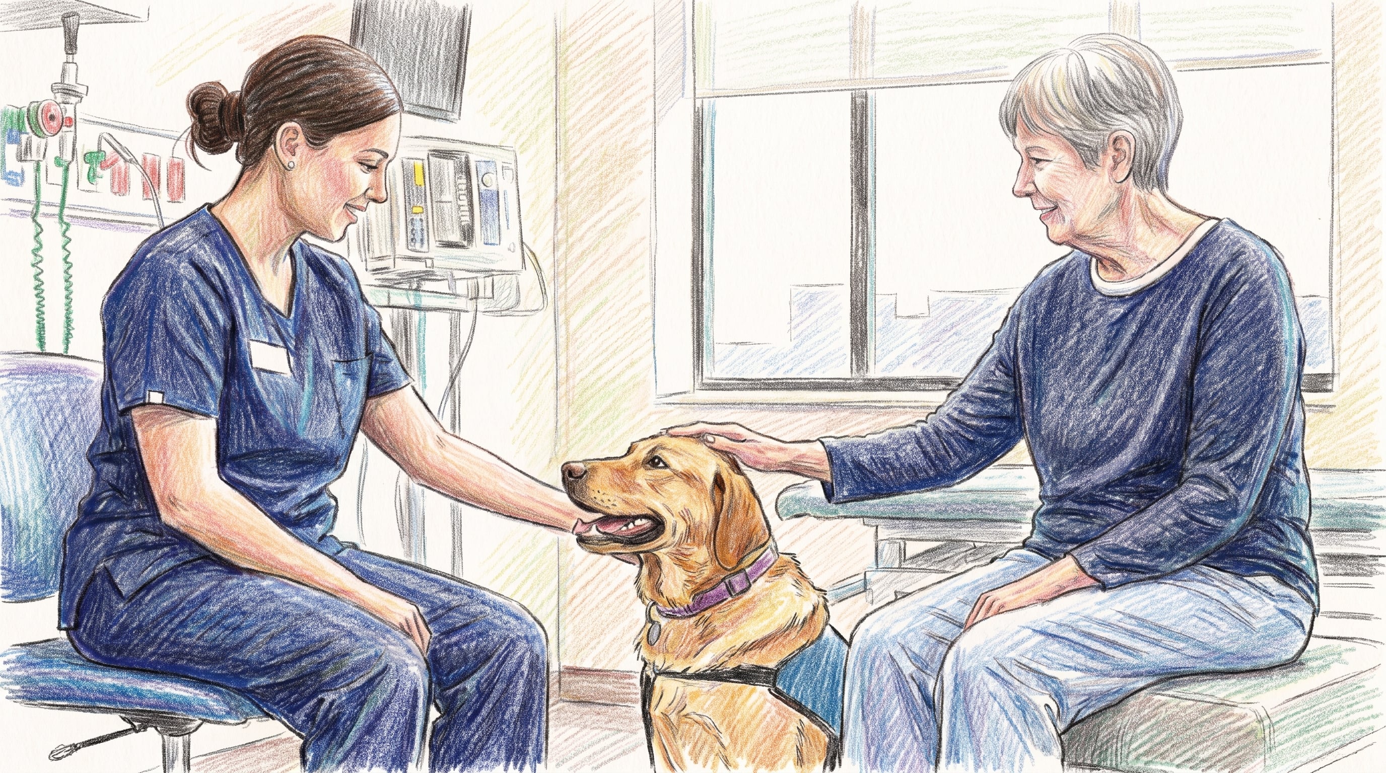 Cómo los perros aceleran y mejoran la rehabilitación hospitalaria en pacientes con ACV, según un estudio