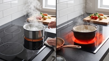 Cocina de inducción vs. vitrocerámica: diferencias en velocidad, consumo y seguridad que debes conocer