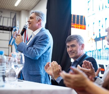 Martín Llaryora y Daniel Passerini,