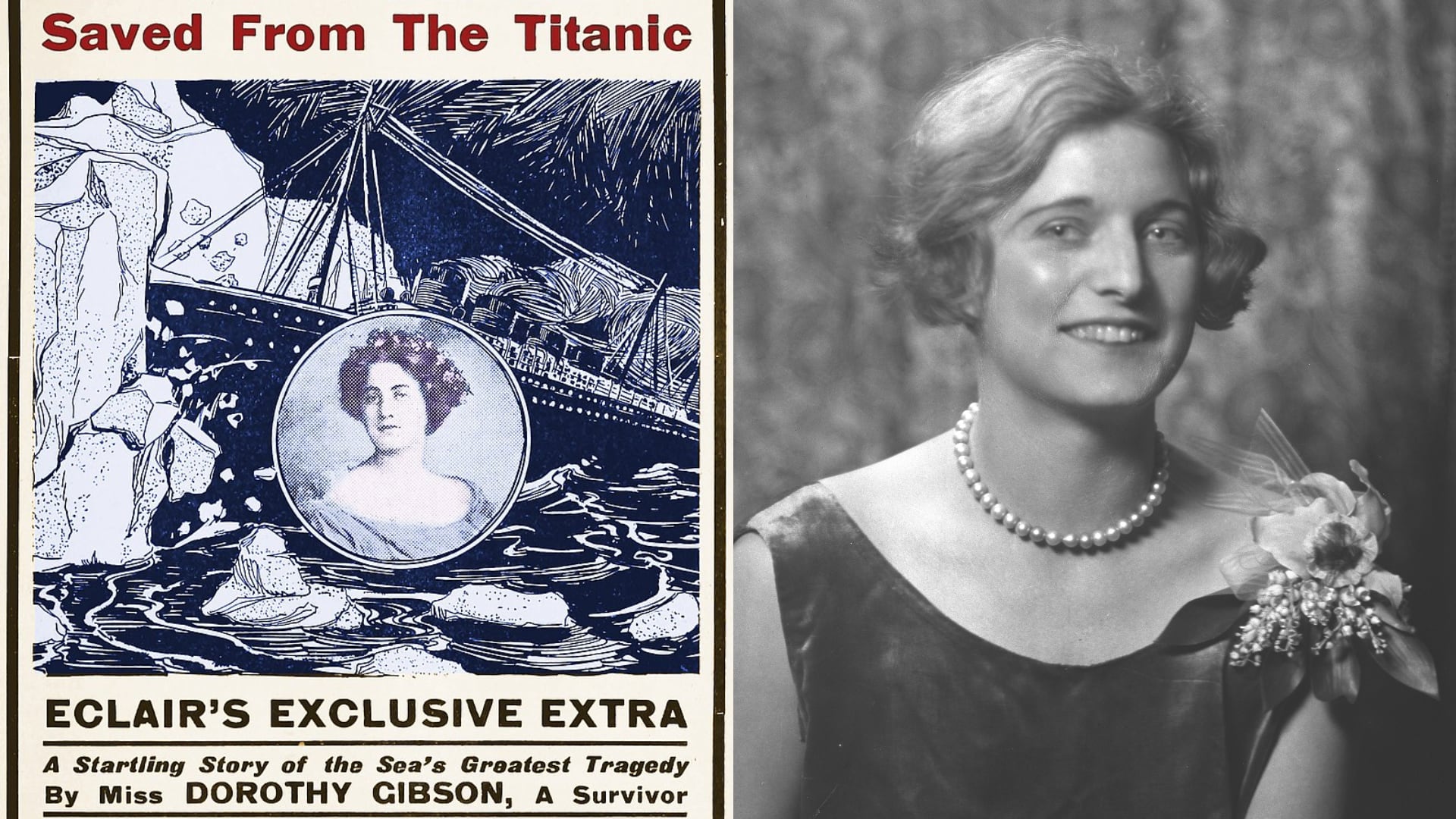 “Saved From The Titanic”, la primera película de Titanic que protagonizó una sobreviviente un mes después de la tragedia: duró 10 minutos y fue creada por Dorothy Gibson, una estrella de cine mudo. Las únicas copias fueron destruidas en un incendio en 1914