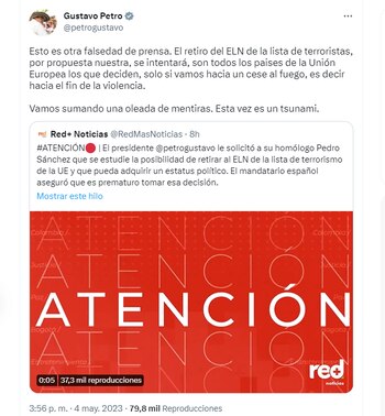 El presidente Gustavo Petro llamó