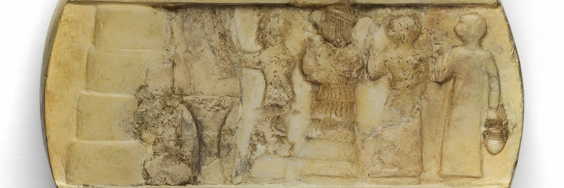 Disco de Enheduanna, encontrado en una cámara del templo Larsa de Nin-Gal (el Gig-par-ku). Penn Museum