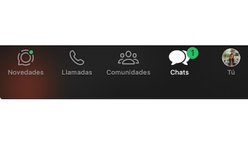 La barra inferior incluye la