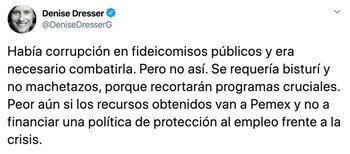 (Foto: Twitter @DeniseDresserG)