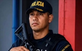 El oficial Gerson Rosales Cascante murió tras recibir impactos de bala durante un operativo policial en Batán de Matina. Crédito: Ministerio de Seguridad Pública