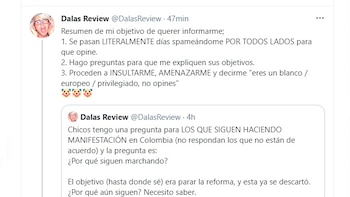 Dalas Review, youtuber español, es tendencia en Colombia por preguntar por qué continúan las marchas