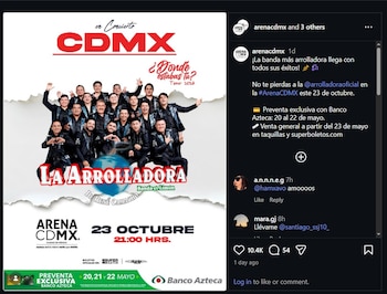 La preventa de boletos exclusiva para tarjetahabientes Banco Azteca inicia el 20 de mayo y la venta general el 23 de mayo de 2026